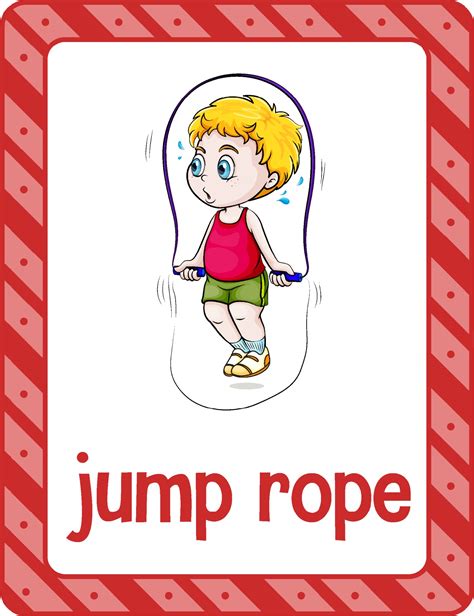 Vocabulary flashcard with word Jump Rope 2374882 Vector Art at Vecteezy