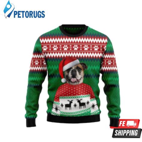 Dog Xmas Custom Face Funny Family Ugly Christmas Sweaters - Peto Rugs