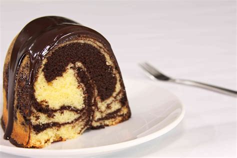 Chocolate glazed marble cake | Crummb