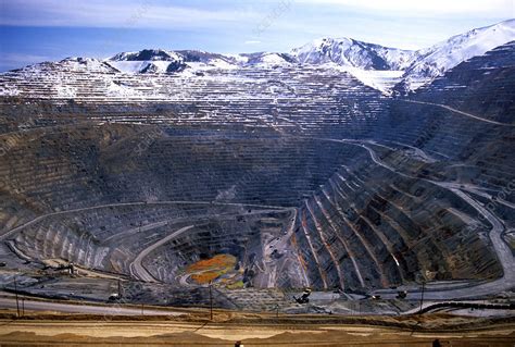 Bingham Canyon Copper Mine in Utah - Stock Image - T852/0039 - Science Photo Library