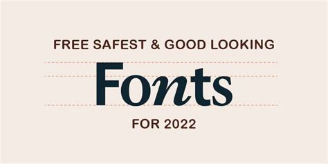 20 Free Web Safe Fonts For Designers To Use in 2022