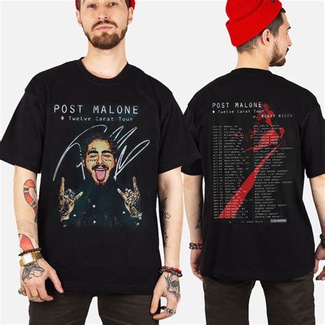 Rapper Post Malone Twelve Carat Tour 2022 Post Malone Concerts New Design Unisex T-Shirt - Teeruto