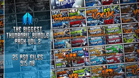 Biggest Thumbnail Template Bundle Pack Ever - Vol.2 - - ACEZ Graphics ...