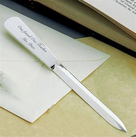 Custom Engraved Silver Plated Letter Opener Engraved Free - Etsy