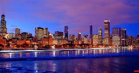 Chicago Sunset Skyline Photography Wallpaper | Wallpapers Gallery