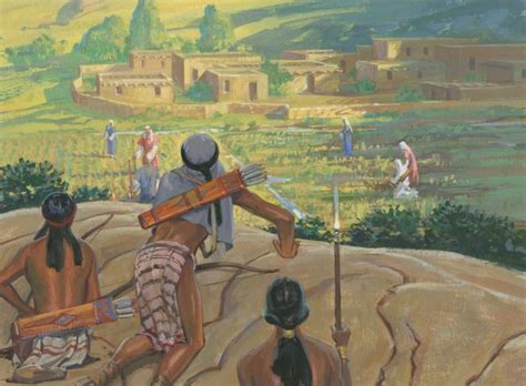 [Lamanites Watching the Nephites] - Book of Mormon Art Catalog