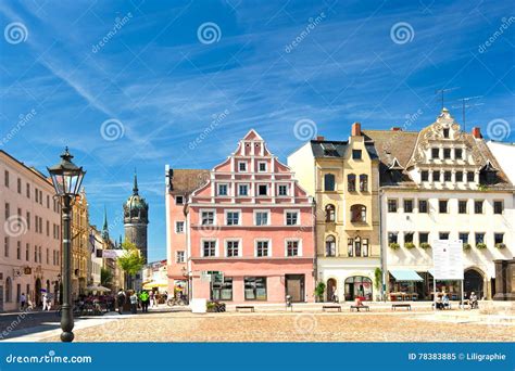 Market Square in Wittenberg, Main Square of Old German Town. Editorial ...