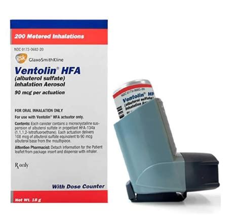 Ventolin HFA Inhaler, 18 g (200 Actuations) - US Labels and Materials Group