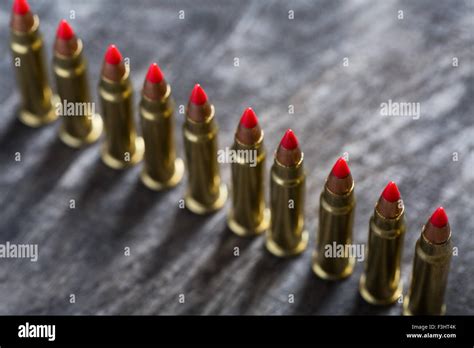 Red tipped bullets hi-res stock photography and images - Alamy