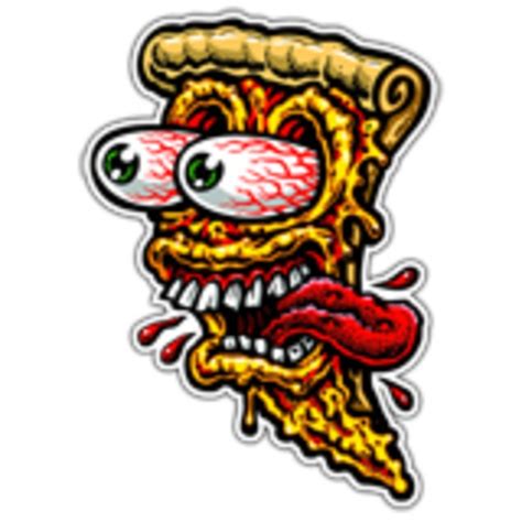 Sticker Pizza face | MuralDecal.com