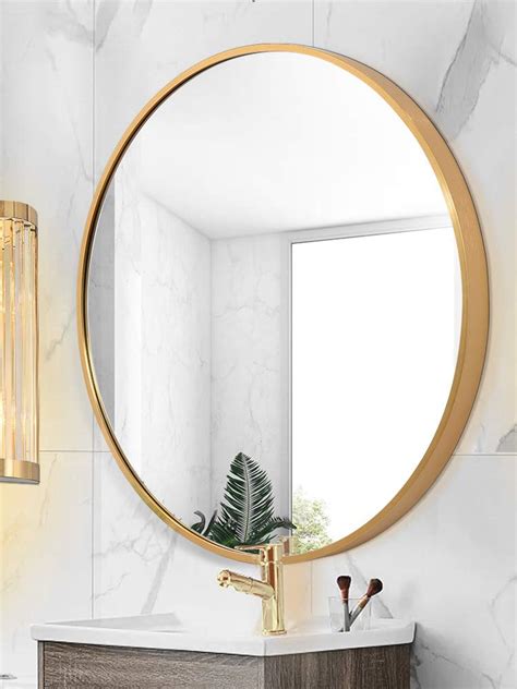 Buy Gold Round Mirror Wall ed,23.6in Large Circle Mirrors for Wall ...