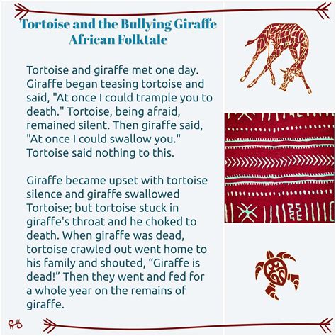 Tortoise and the Bullying Giraffe African Folktale | Tour of Africa Wrap Recipes, Cake Recipes ...