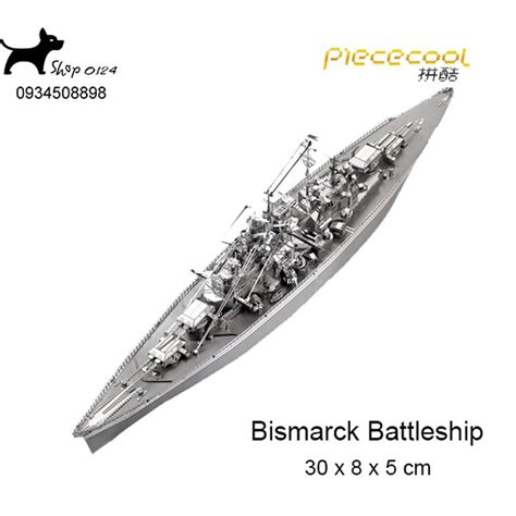 Piececool Bismarck battleship Self-assembled 3D steel model | Shopee Malaysia
