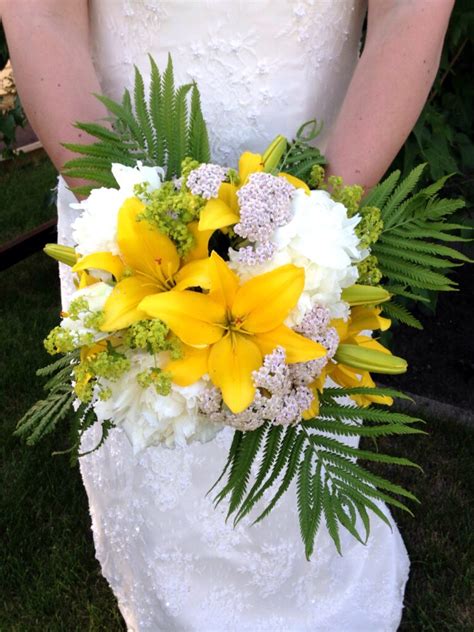 Easy White Peony and Yellow Lily Bouquet