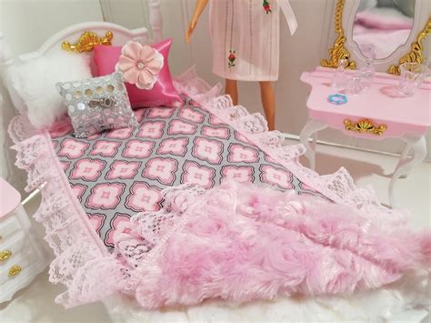 NEW BARBIE BEDDING Pink and Gray with reversible Pink | Etsy