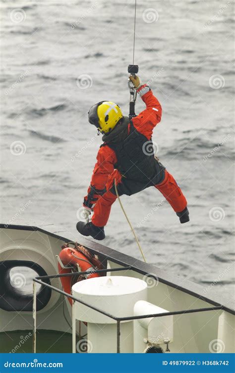 Coastguard Rescue Team in Action. Scotland Stock Photo - Image of ocean, travel: 49879922