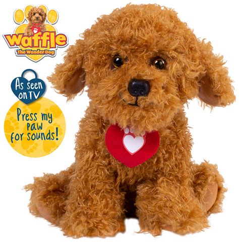 Buy Waffle the Wonder Dog 539 3401 Soft Toy with Sound, Brown Online at ...