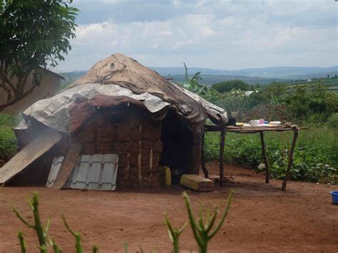 Picture of typical family home in the area of Rwanda served by TEACH Rwanda schools. This shows ...