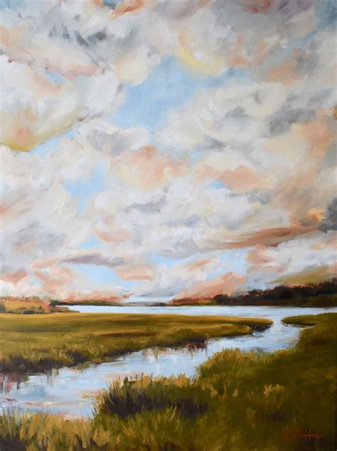 Lowcountry Coastal Marsh Landscape Painting by Contemporary ...