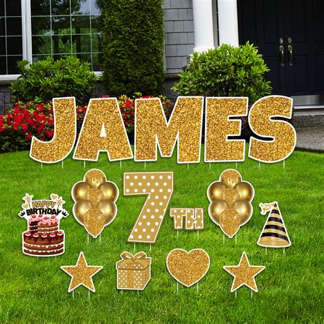 Personalized Birthday Yard Sign Letters 18 Custom Name - Etsy