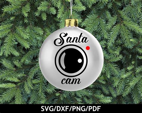 Santa Cam Svg Christmas Ornament Svg Floating Ornament Svg - Etsy