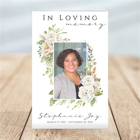 Floral Funeral Program Template Obituary Template Msw - vrogue.co