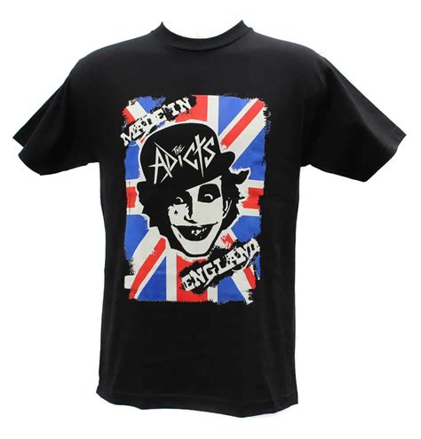 The Adicts Punk Band Embroidered Graphic T Shirts Short Sleeve Round Neck T Shirt Promotion ...