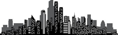 Gotham City Skyline Silhouette Clip Art