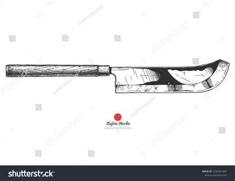 Kujira Hocho Traditional Japanese Knife Vector Stock Vector (Royalty ...