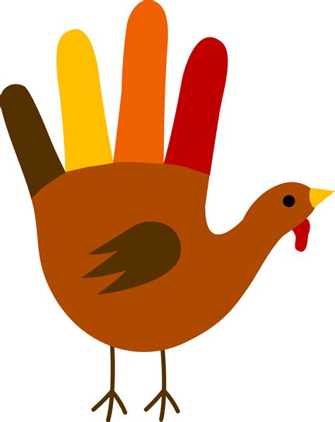 Thanksgiving Hand Turkey - Free Clip Art