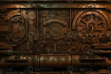 Scifi steampunk rusty wall background machinery texture design. 23379207 Stock Photo at Vecteezy