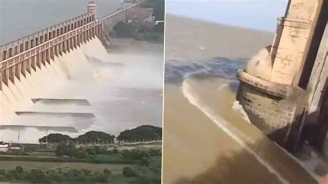 Tungabhadra dam gate washed away; Srisailam and NSP officials on alert.