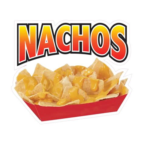 FOOD TRUCK DECALS Nachos Style C Restaurant & Food Concession Sign Yellow $11.99 - PicClick