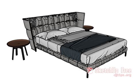 698 Bed Sketchup Model Free Download