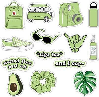 10 Cute VSCO Waterproof Sticker Pack for Car Skateboard Laptop Luggage. | Preppy stickers, Etsy ...