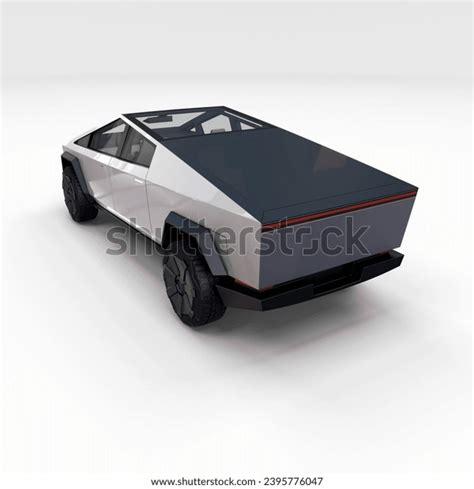 Tesla Cybertruck Isolated Background 3d Illustration Stock Illustration ...