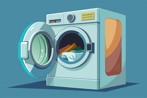 Premium Vector | Photorealistic image of a white washing machine spinning clothes inside its ...