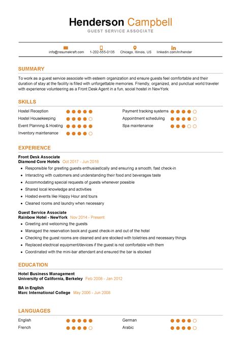 Guest Service Associate Resume Sample in 2024 - ResumeKraft