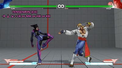 Street Fighter V - Juri Complete Move List on Make a GIF