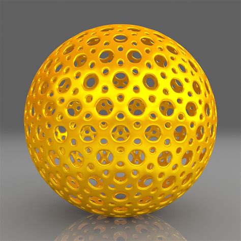 Perforated Sphere Shape 3D Print Model 3D model 3D printable | CGTrader