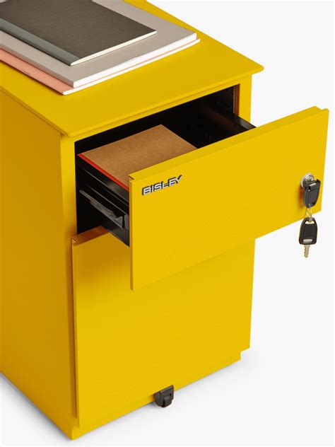 Bisley Pedestal 2 Drawer Filing Cabinet, Yellow | Drawer filing cabinet, Filing cabinet, Cabinet