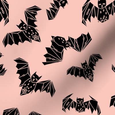 bat // halloween pink pastel pink bats Fabric | Spoonflower