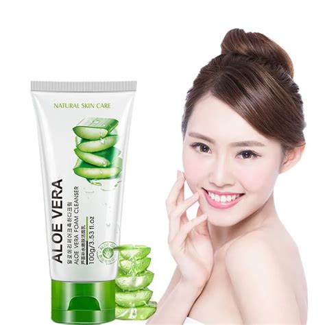 100g Facial Cleanser Moisturizing Soothing & Moisture Aloe Vera Cleansing Gel Foam Hydrating ...