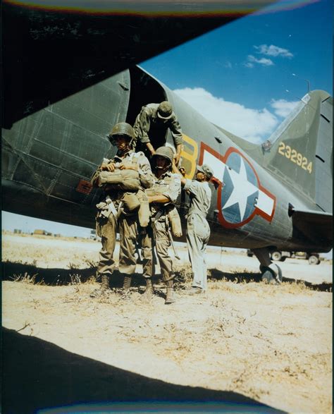 82nd Airborne paratrooper Sicily code-named Operation Husky July 9, 1943 32ndTCS C-47 in color C ...