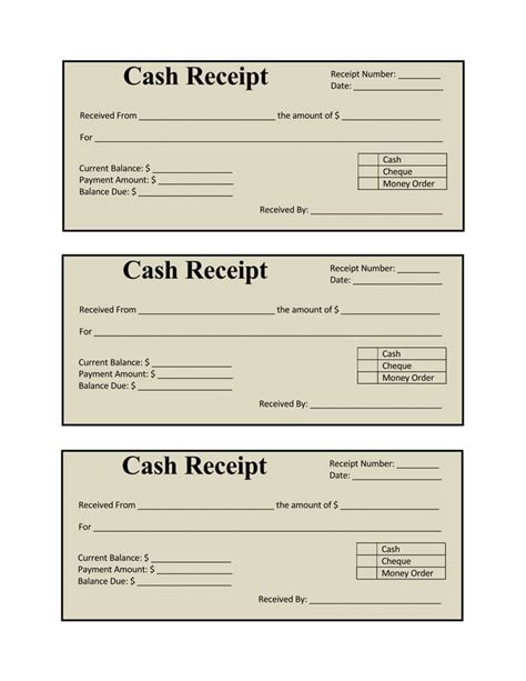 simple cash receipts template - Google Search | Receipt template, Free receipt template ...