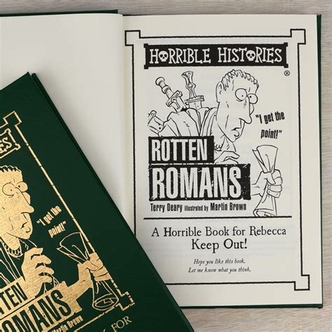 Personalised Horrible Histories Rotten Romans Hardback Book | Born Gifted