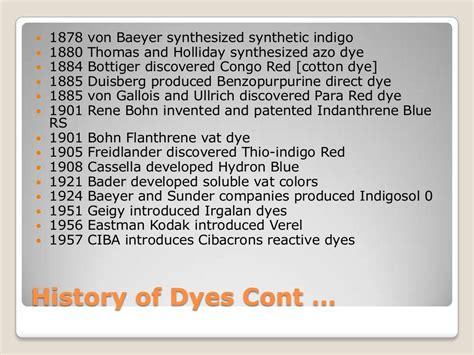 Chemistry of inks, dyes and pigments