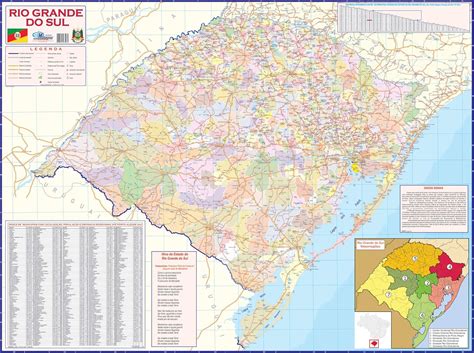 MAPA DO ESTADO DO RIO GRANDE DO SUL - POLÍTICO | Amazon.com.br