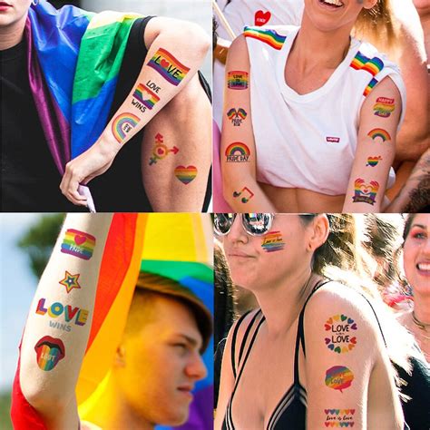 PrideOutlet > Temporary Tattoos > Rainbow Pride Temporary Tattoo Pack A116