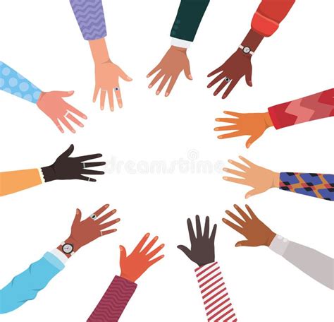 Diversity of Hands Skin in Circle Vector Design Stock Vector ...